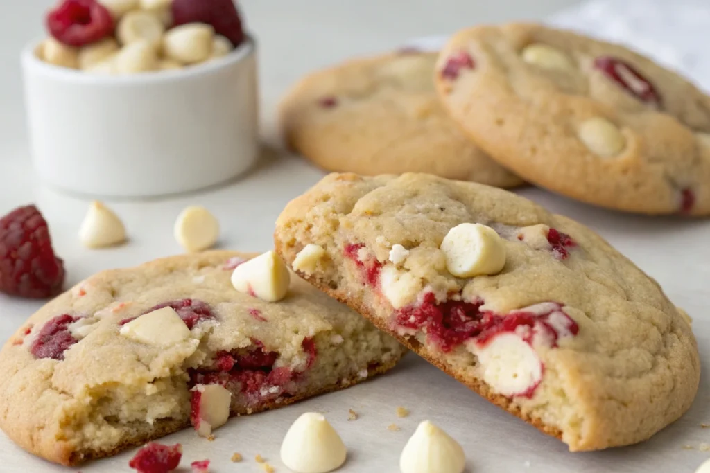 white chocolate raspberry cookie