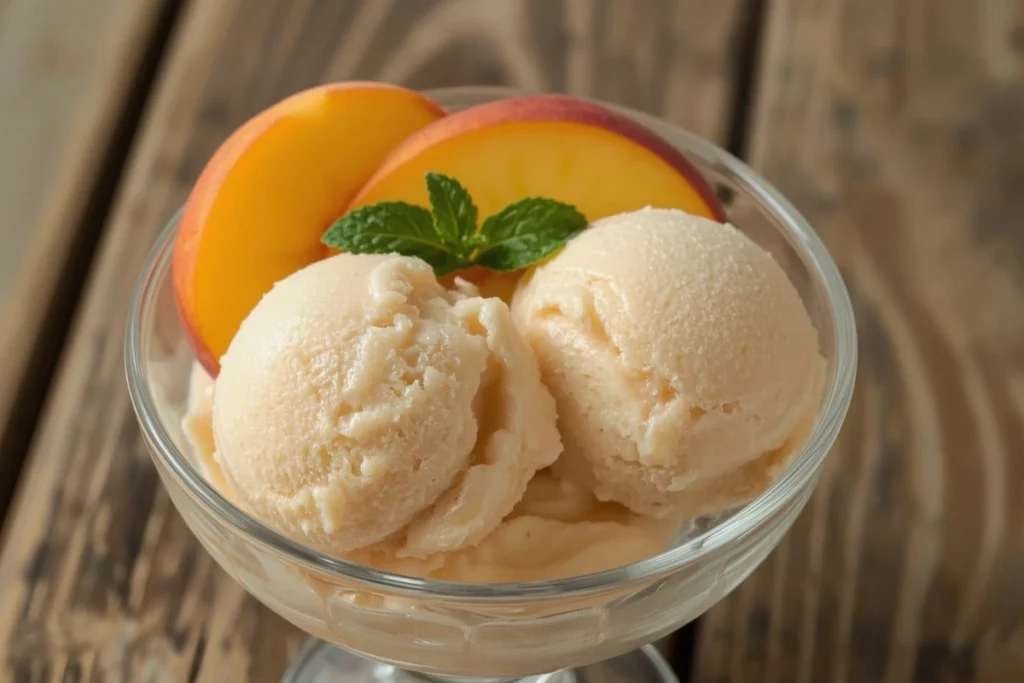 easy peach ice cream recipe