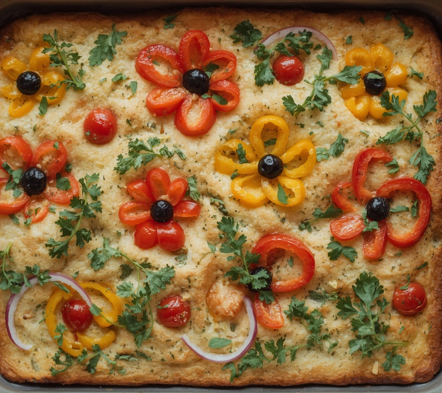 Delicious Baked Focaccia Art Bread
